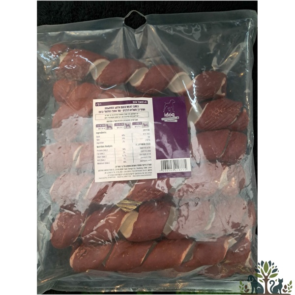 חטיף לכלב עצם ספירלה בציפוי ברווז 20 ס"מ