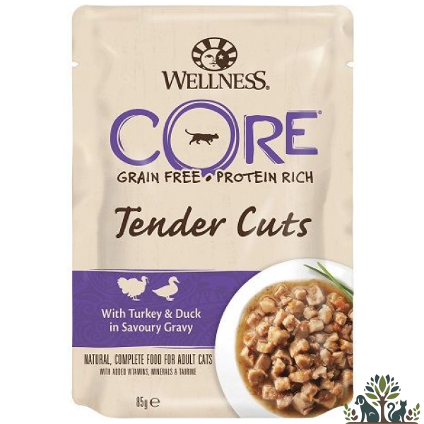 וולנס פאוץ חתולים בוגרים נתחי הודו וברווז 85 גרם