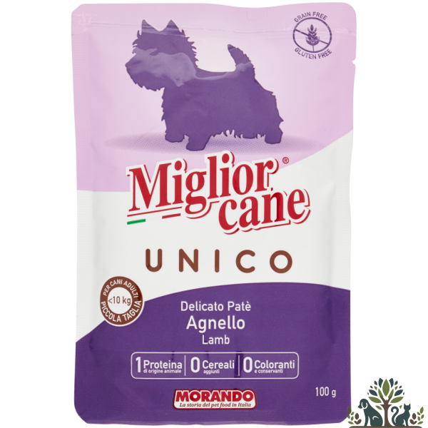 מור. יוניקו מונופרוטאין כבש לכלב פאוץ 100 גרם