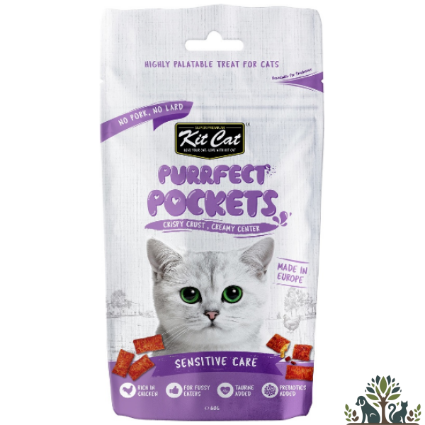 קיט קט חטיף כריות סנסטיב קייר לחתול 60 גר'