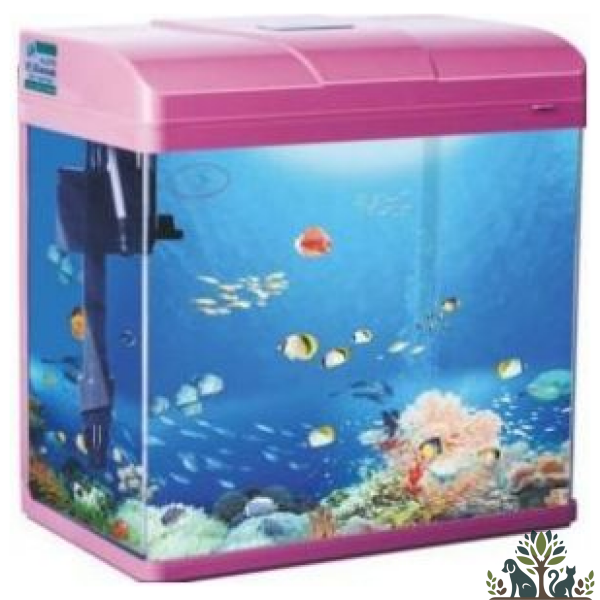 PF-235 אקוואריום 24 ורוד כולל תאורה