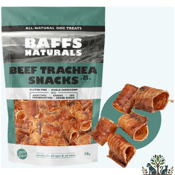 באפס טבעי וושט בקר ללעיסה 100 Beef Trachea ג