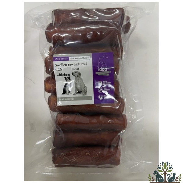 איי דוג חטיף סיגר נפוח עוף 17.5 ס"מ 1 ק"ג לכלבים