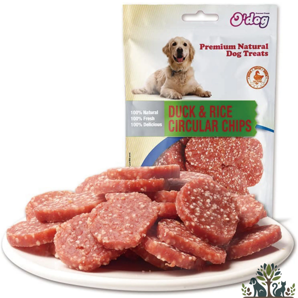 אודוג חטיף לכלב מדליוני ברווז ואורז 100 גרם