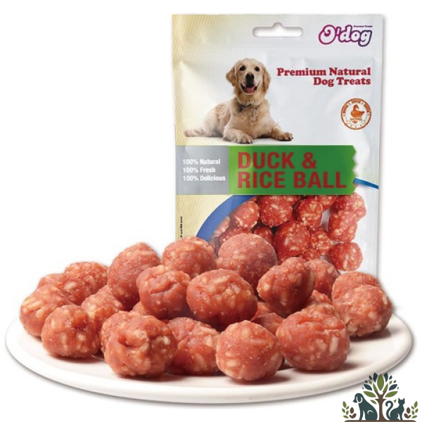 אודוג חטיף לכלב כדור ברווז ואורז 100 גרם