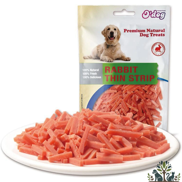 אודוג חטיף לכלב רצועות ארנבת 100 גרי
