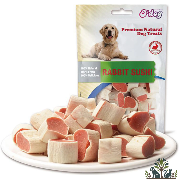 אודוג חטיף לכלב סושי ארנבת 100 גרי