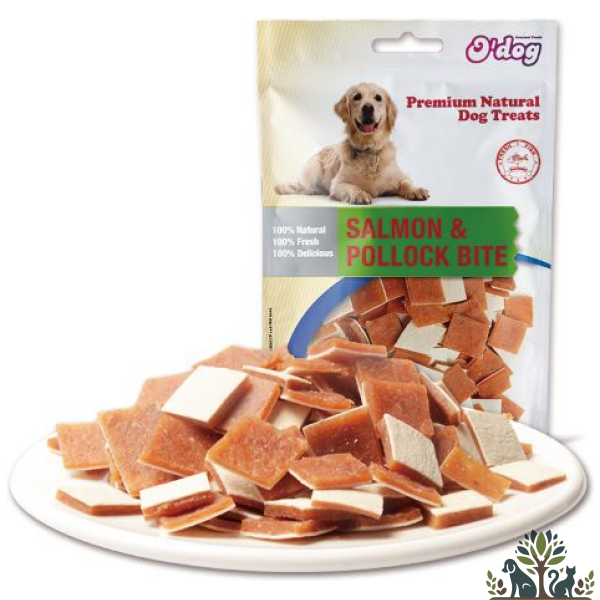אודוג חטיף לכלב סלמון ובקלה 100 גרם