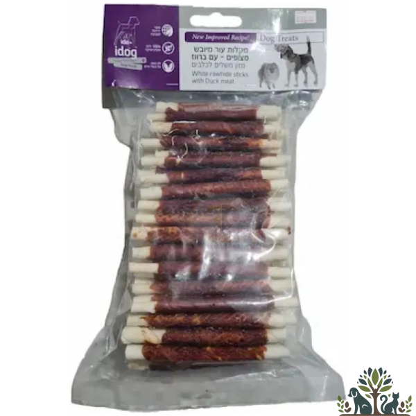 איידוג שקית מקלונים לבנים בליפוף ברווז