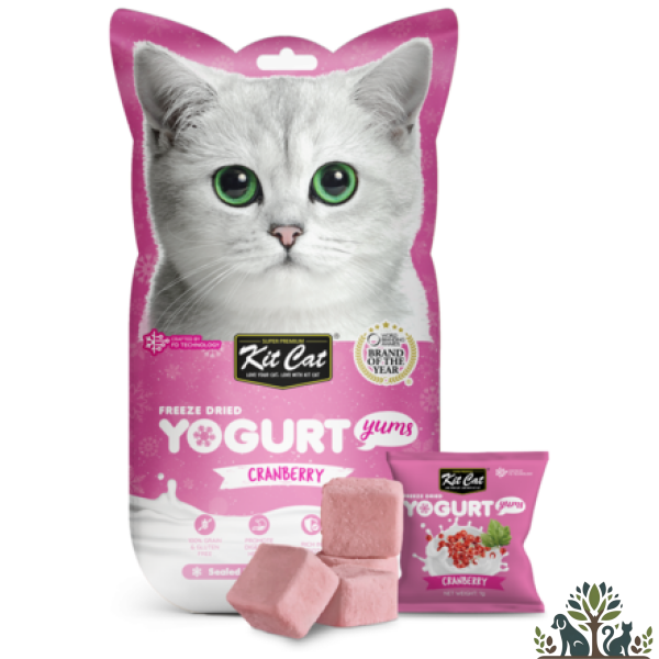 חטיף Kit Cat לחתול יוגורט וחמוציות 10 גרם