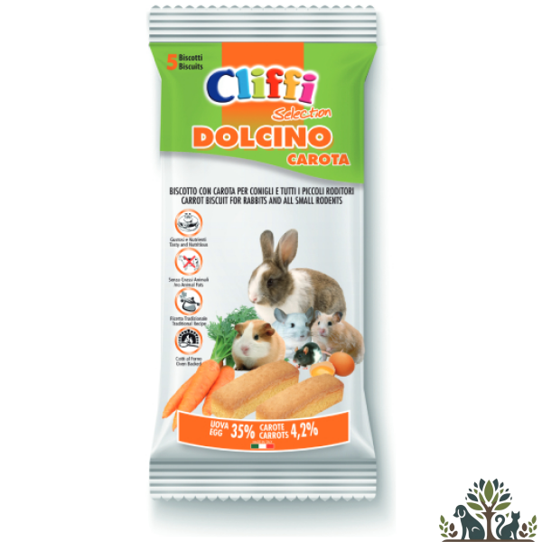 קליפי ביסקויט למכרסמים גזר וביצים 35 גרם