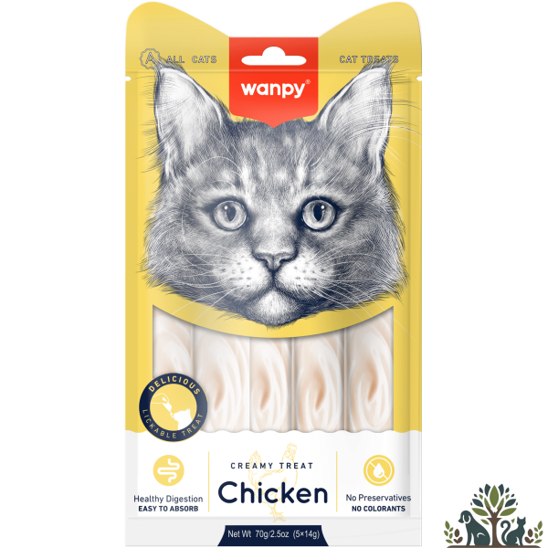 ונפי ליקוקי חתול קרם עוף 70 גרם