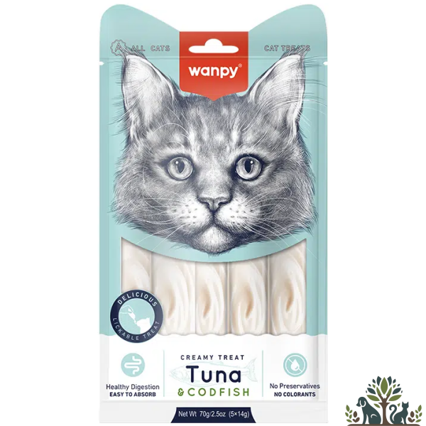 ונפי ליקוקי חתול קרם טונה ובקלה 70 גרם