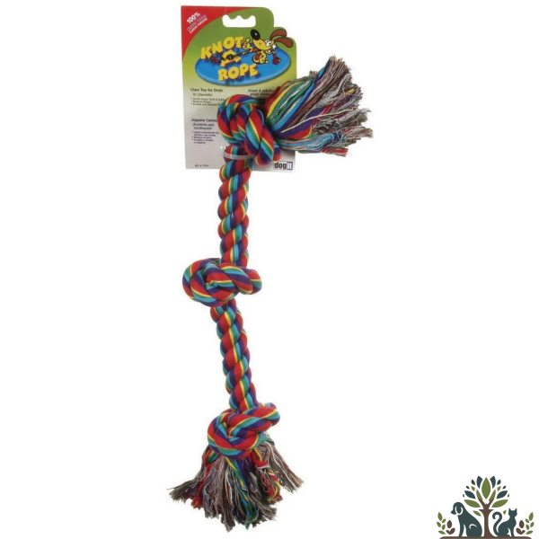 חבל 3 קשרים צבעוני 62 ס"מ לכלב דוג איט