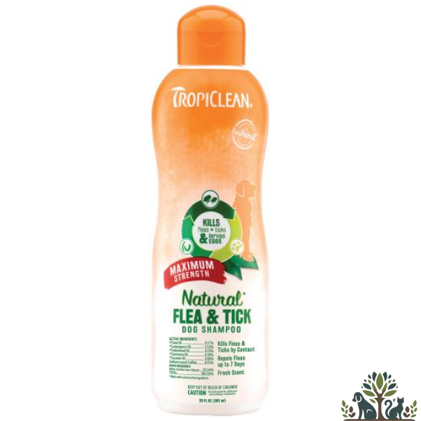 שמפו טרופיקלין טבעי נגד פרעושים וקרציות 355 מיל