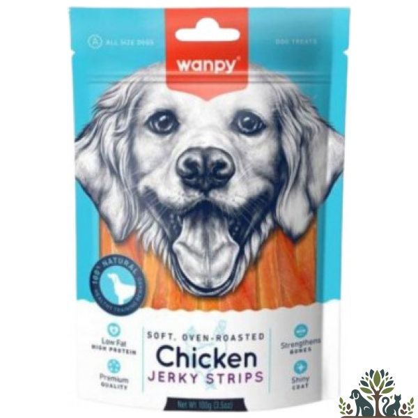 חטיף רצועות עוף רכות - 100 גרם WANPY