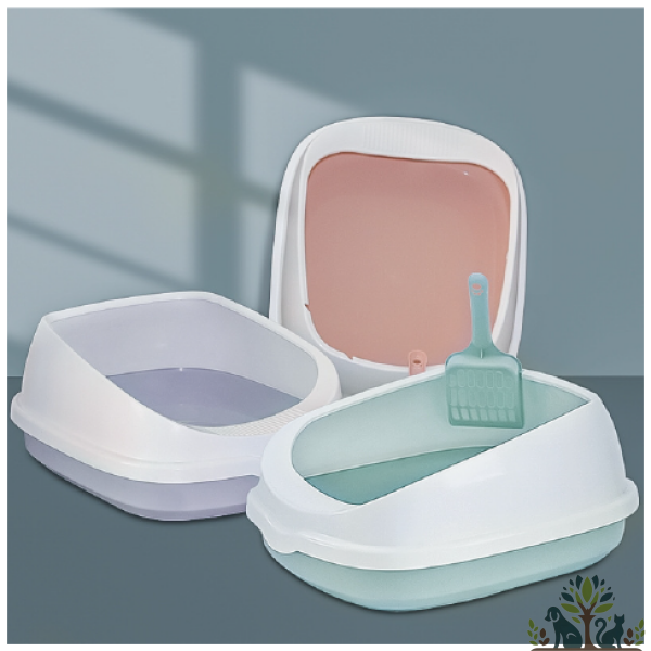 ארגז חול פתוח לחתולים במגוון צבעים