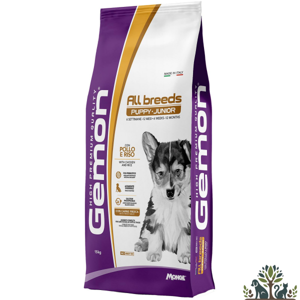 גמון יבש כלב פפי גוניור עוף ואורז 15 ק"ג