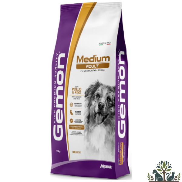 גמון יבש כלב מדיום אדולט עוף 15 ק"ג