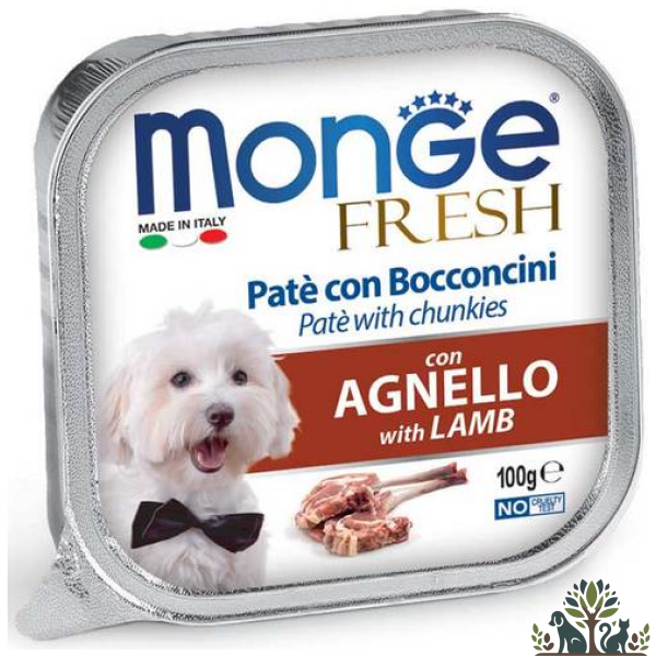 מונג פרש לכלב פטה עם נתחי כבש 100 גרם