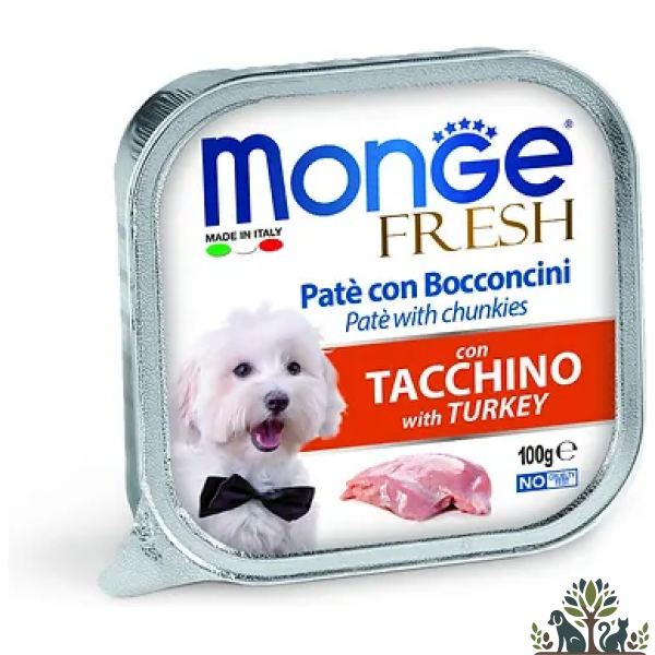 מונג פרש לכלב פטה עם נתחי הודו 100 גרם