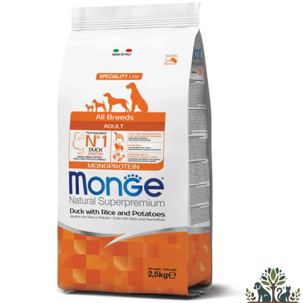 מונג אדולט ברווז אורז ותפוא 2.5 ק"ג