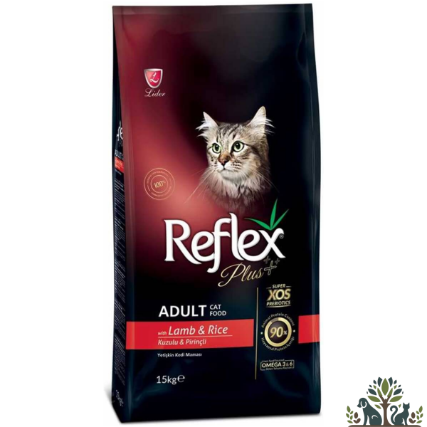 ריפלקס פלוס חתול אדולט כבש ואורז 15    ק"ג