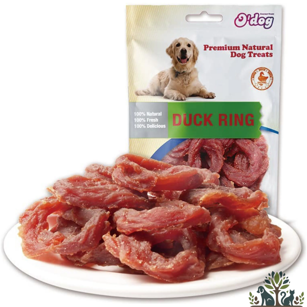 אודוג חטיף לכלב טבעות ברווז 100 גרי