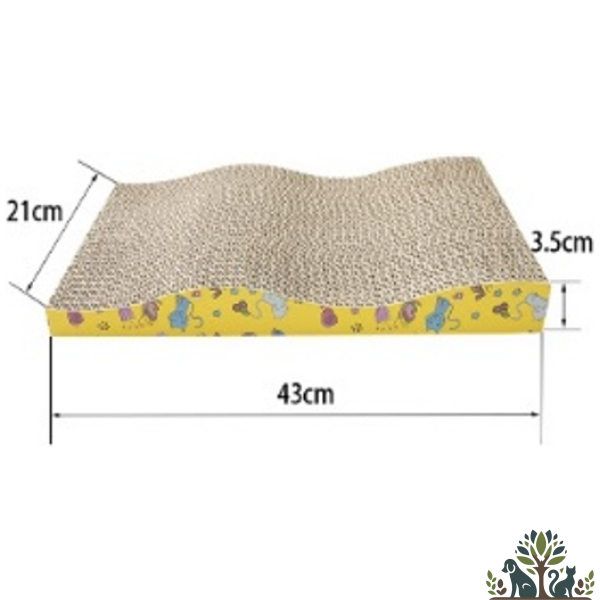 קרטון גירוד + קטניפ בצורת גל (S)