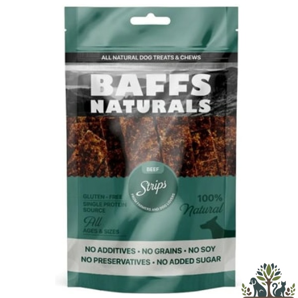 באפס חטיף טבעי רצועות בקר 100 Beef Strips ג