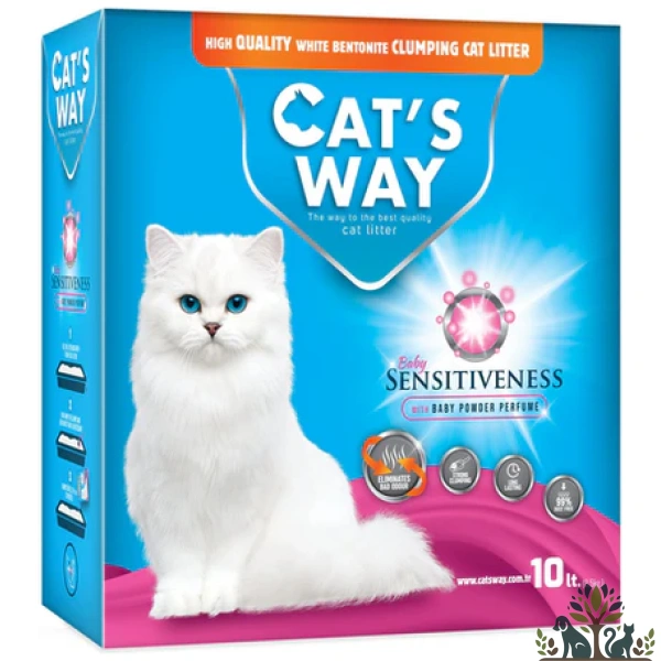 קטס חול מתגבש קרטון 10 ליטר סנסטיב ניחוח בייבי פאודר