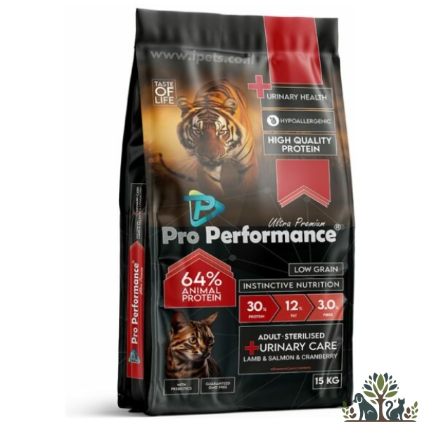 פרו פרפורמנס, מזון היפואלרגני לחתולי בית עם בשר כבש, סלמון וחמוציות, 2 ק"ג