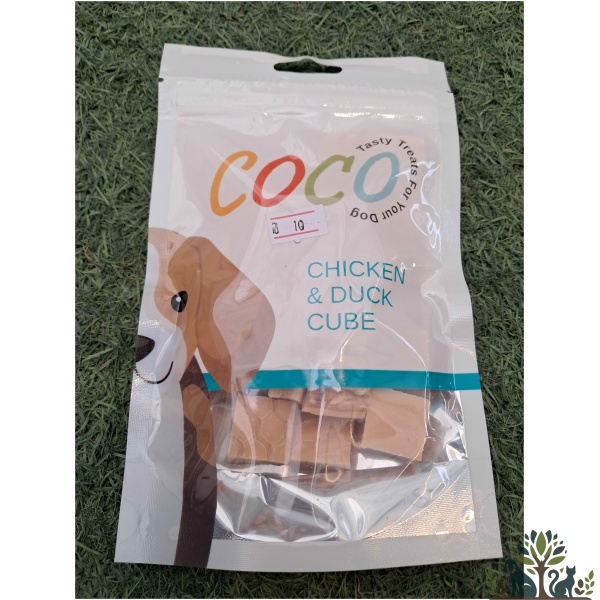 קוקו חטיף קוביות עוף וברווז 80 גרם